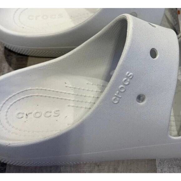 NWT Crocs Classic Slide Sandal Size M10/W12 Gray Rubber Casual Outdoor Slip On - Picture 3 of 8